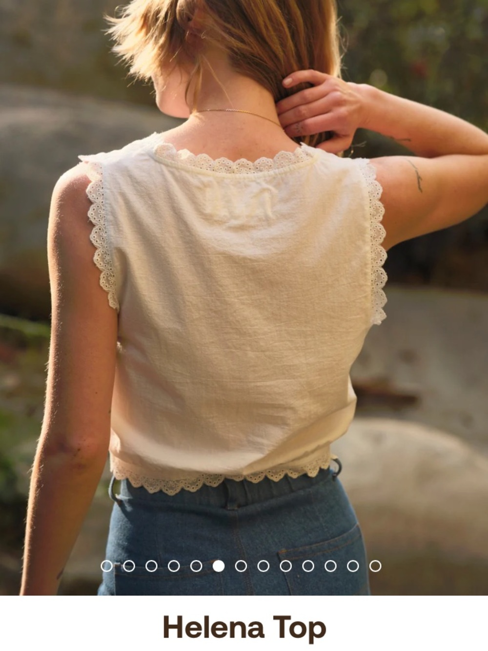 Mollusk Helena sleeveless white top tank shirt white size Medium - Picture 2 of 8